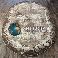 Турецкий ковер VEIVET 23080 Коричневый овал